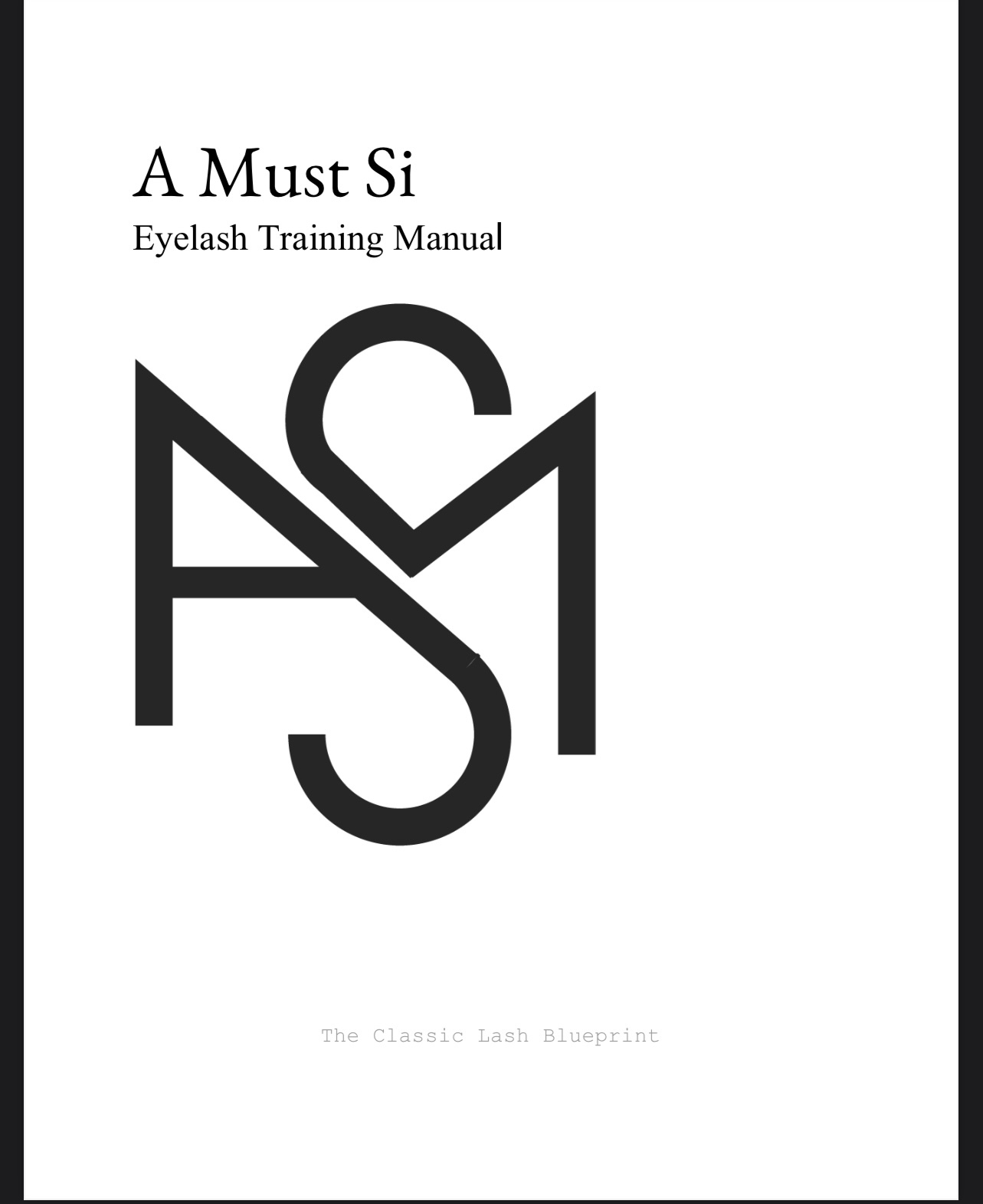 Classic Eyelash Extension Training Manual